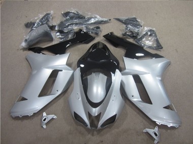 Best 2007-2008 Silver Black Kawasaki ZX6R Motor Fairings Canada