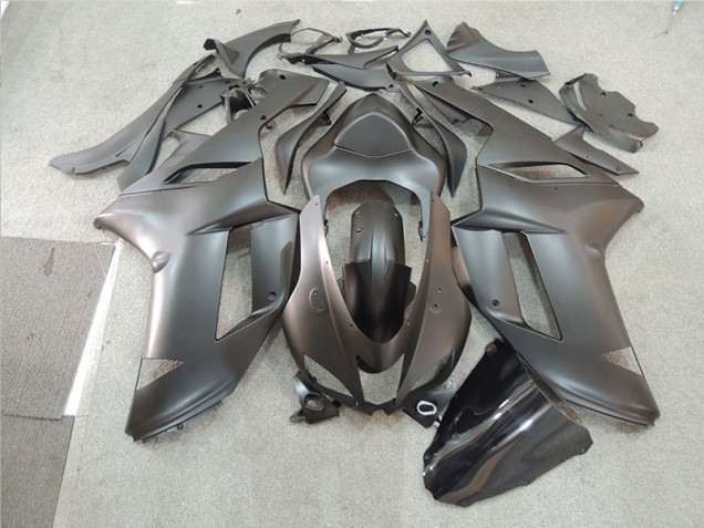 Best 2007-2008 Black Kawasaki ZX6R Motorcycle Fairing Kit Canada