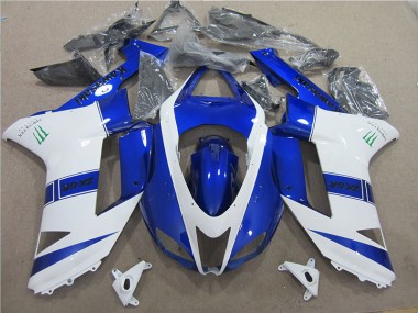 Best 2007-2008 Blue White Monster Kawasaki ZX6R Bike Fairing Canada