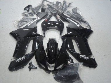 Best 2007-2008 Black White Ninja Kawasaki ZX6R Bike Fairings Canada