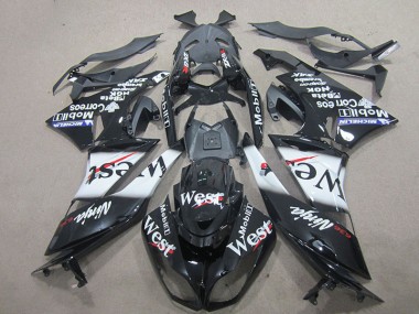 Best 2009-2012 Black West Kawasaki ZX6R Motorcycle Fairing Kits Canada