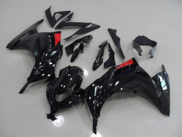 Best 2013-2016 Black Red Kawasaki ZX300R Bike Fairing Kit Canada