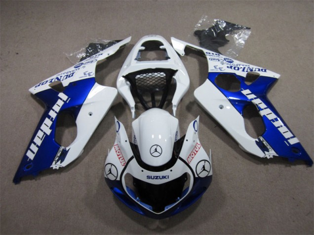 Best 2000-2002 Blue White Jordan Motul Suzuki GSXR1000 Moto Fairings Canada