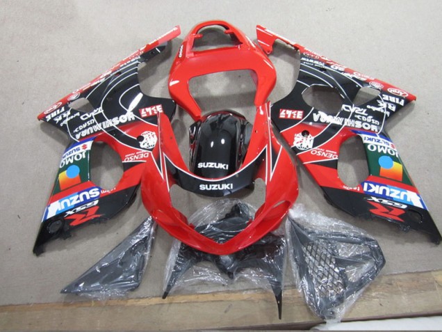 Best 2000-2002 Red Black Denso Suzuki GSXR1000 Motorcyle Fairings Canada