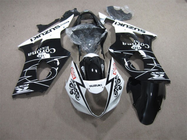 Best 2003-2004 Black White Corona Extra Motul Suzuki GSXR1000 Motorcycle Fairings Kits Canada