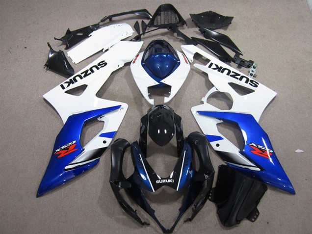 Best 2005-2006 White Blue Suzuki GSXR1000 Motorcylce Fairings Canada