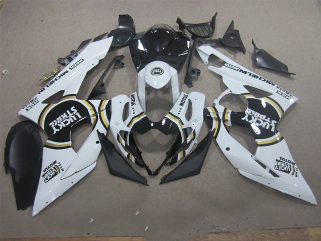 Best 2005-2006 White Lucky Strike Black Motul Suzuki GSXR1000 Motorcycle Fairing Kit Canada