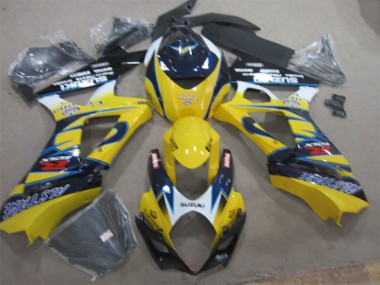 Best 2007-2008 Yellow Blue Suzuki GSXR1000 Replacement Fairings Canada