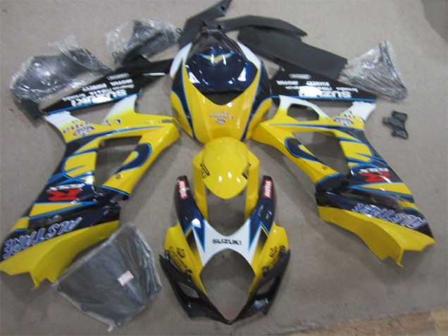 Best 2007-2008 Yellow Blue Suzuki GSXR1000 Replacement Fairings Canada