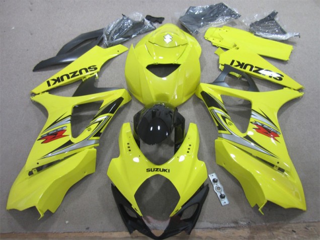 Best 2007-2008 Yellow Black Suzuki GSXR1000 Motorcycle Fairings Kit Canada