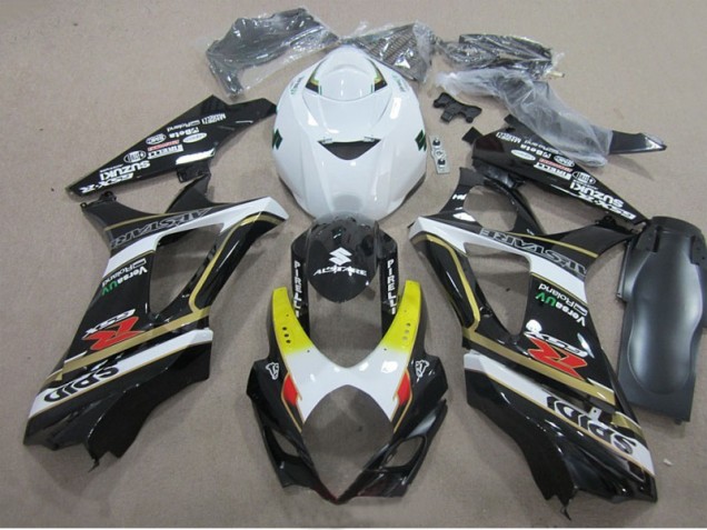 Best 2007-2008 Black White Suzuki GSXR1000 Motorcylce Fairings Canada