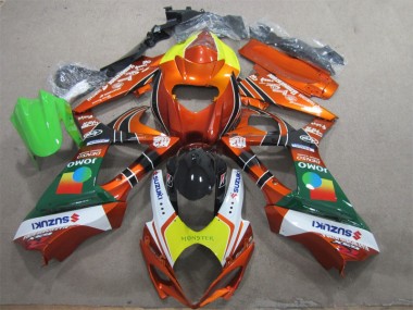 Best 2007-2008 Orange Yellow Monster Suzuki GSXR1000 Motorcycle Fairing Kits Canada