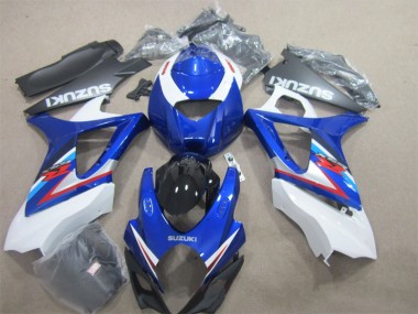 Best 2007-2008 Blue White Suzuki GSXR1000 Moto Fairings Canada