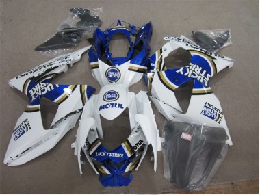 Best 2009-2016 White Lucky Strike Blue Motul Suzuki GSXR1000 Motorcylce Fairings Canada