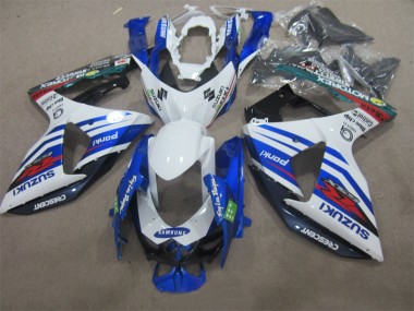 Best 2009-2016 White Blue Samsung Suzuki GSXR1000 Motorbike Fairings Canada