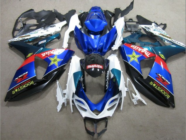 Best 2009-2016 Blue White Rockstar Suzuki GSXR1000 Bike Fairing Canada