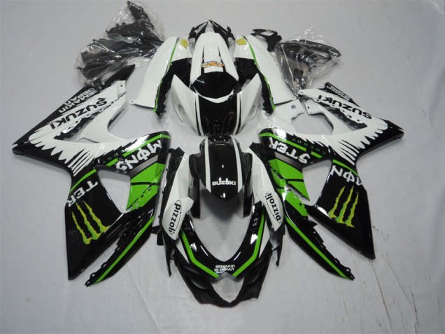 Best 2009-2016 Black White Green Monster Pizzoli Suzuki GSXR1000 Moto Fairings Canada