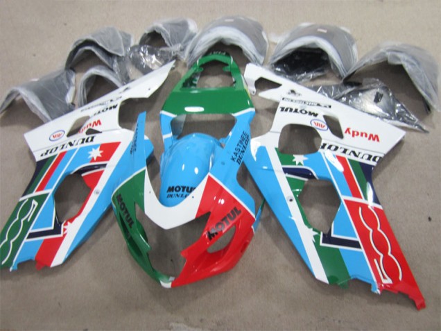 Best 2001-2003 Blue Green White Motul Suzuki GSXR600 Motorcycle Bodywork Canada