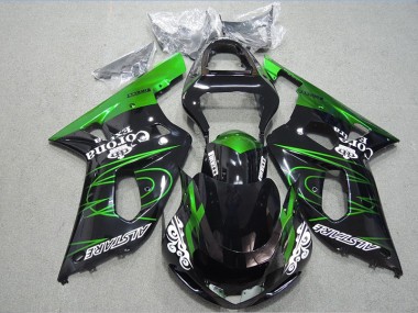 Best 2001-2003 Black Green Corona Extra Suzuki GSXR600 Motorcycle Fairing Kits Canada