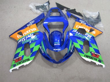 Best 2001-2003 Blue Green Telefumia Movistar Suzuki GSXR600 Motorcycle Bodywork Canada