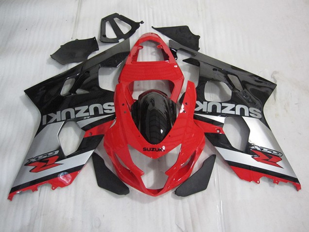 Best 2004-2005 Red Black Silver Suzuki GSXR600 Motorcyle Fairings Canada