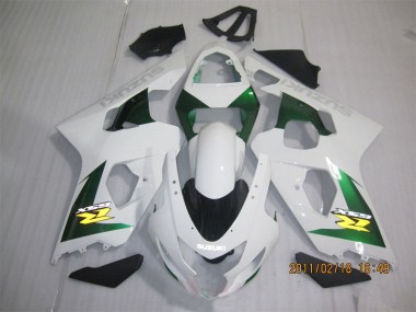 Best 2004-2005 White Green Suzuki GSXR600 Motorbike Fairing Kits Canada