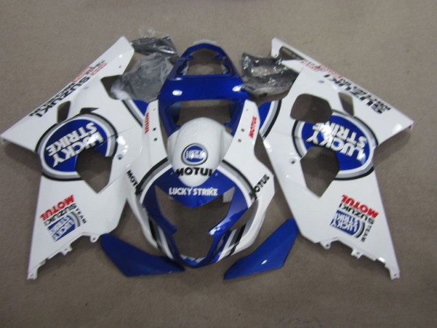 Best 2004-2005 Blue White Lucky Strike Motul Suzuki GSXR600 Moto Fairings Canada