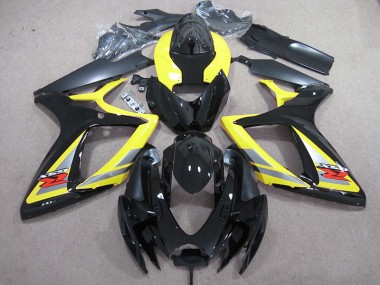 Best 2006-2007 Black Yellow Suzuki GSXR600 Motor Fairings Canada