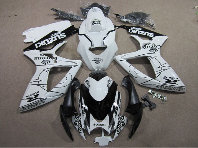 Best 2006-2007 White Black Corona Extra Suzuki GSXR600 Motorcylce Fairings Canada