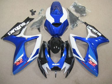 Best 2006-2007 Blue White Suzuki GSXR600 Replacement Fairings Canada