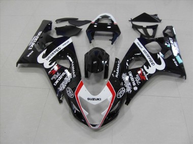 Best 2004-2005 Black Red Beacon Suzuki GSXR750 Motorbike Fairings Canada