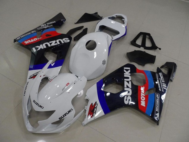 Best 2004-2005 Wite Blue Motul Suzuki GSXR750 Motorcycle Bodywork Canada