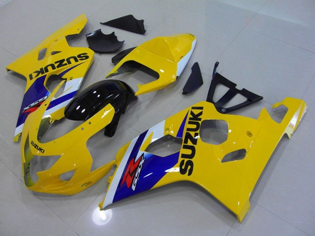 Best 2004-2005 Yellow Blue Suzuki GSXR750 Motorcycle Fairings Kits Canada