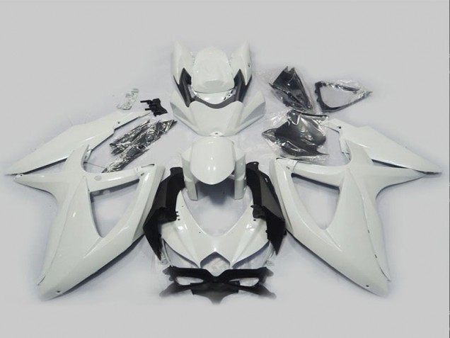 Best 2008-2010 White Suzuki GSXR750 Motorcycle Fairing Kits Canada