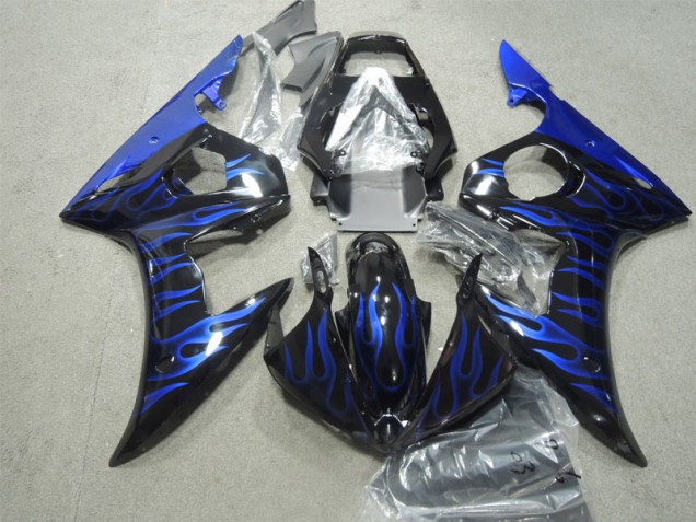 Best 2003-2005 Black Blue Flame Yamaha YZF R6 Bike Fairings Canada