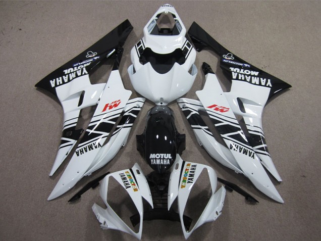 Best 2006-2007 Black White Motul Yamaha YZF R6 Bike Fairings Canada