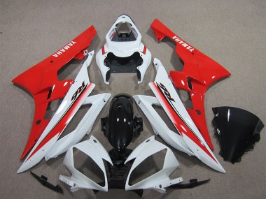 Best 2006-2007 White Black Red Yamaha YZF R6 Replacement Motorcycle Fairings Canada