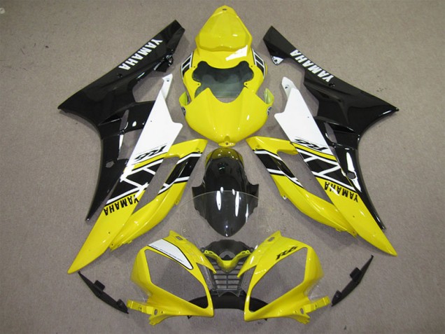 Best 2006-2007 Yellow Black Decal Yamaha YZF R6 Motorcycle Fairings Kits Canada